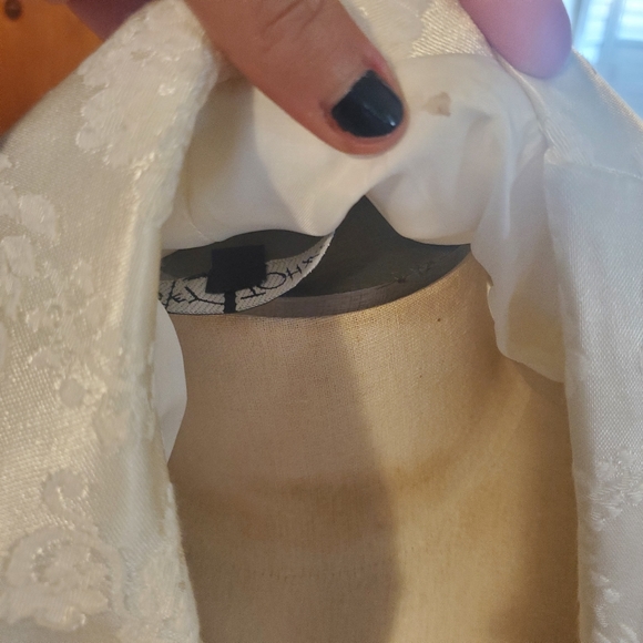 Vintage Betsey Johnson Embroidered Floral bridal Jacket Small white blazer - Picture 10 of 16